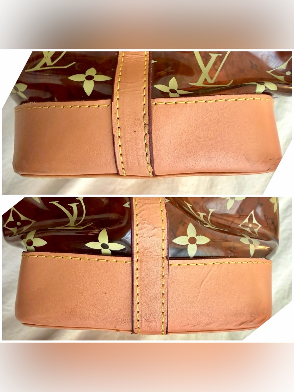 👑✅PRICE FIRM✅ Fashion Logo Clear PVC Shoulder Bag. Used - Picture 8 of 17